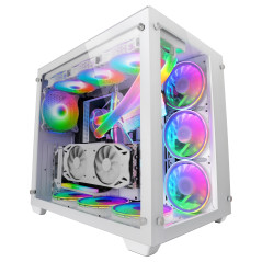 MCV3 BLANCO TORRE GAMING CUSTOM XXL E-ATX VENTANA CRISTAL TEMPLADO LATERAL Y FRONTAL ESTRUCTURA MODU