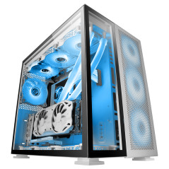 MC-NOVA TORRE GAMING CUSTOM XXL E-ATX ALUMINIO AEROESPACIAL DOBLE VENTANA COMPLETA CRISTAL TEMPLADO 