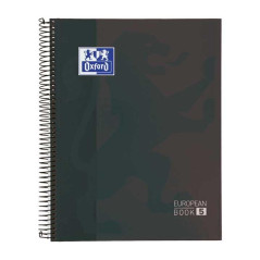 CUADERNO OXFORD "CLASSIC: EUROPEANBOOK 5" A4+ 120h TAPA EXTRADURA NEGRO