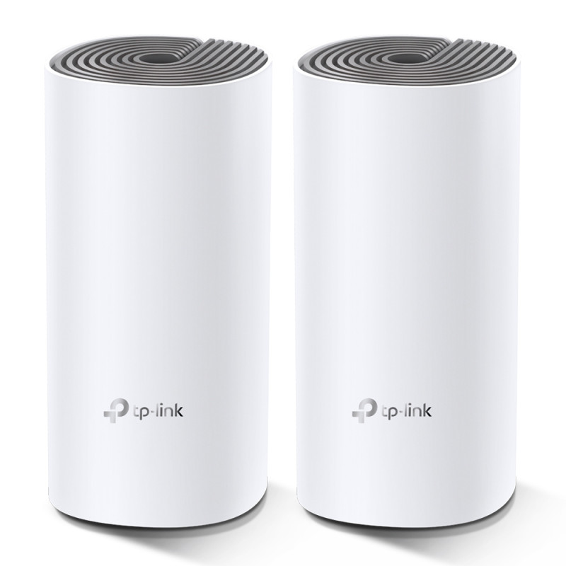 DECO E4 (2-PACK) DOBLE BANDA (2,4 GHZ / 5 GHZ) WI-FI 5 (802.11AC) BLANCO, GRIS INTERNO