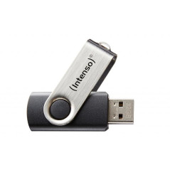 BASIC LINE UNIDAD FLASH USB 64 GB USB TIPO A 2.0 NEGRO, PLATA