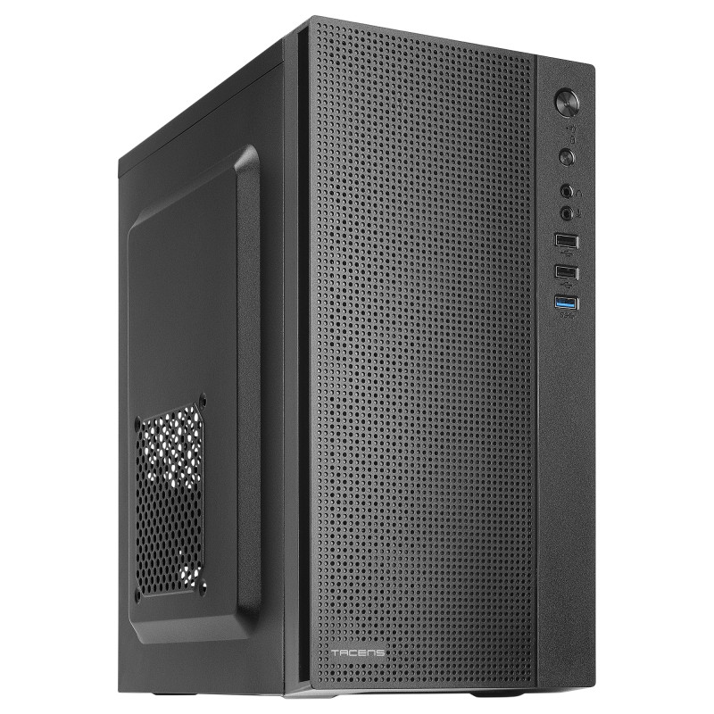 AC5 CAJA PC COMPACTA MICRO ATX FRONTAL MALLA REFRIGERACIÓN USB 3.0 NEGRO