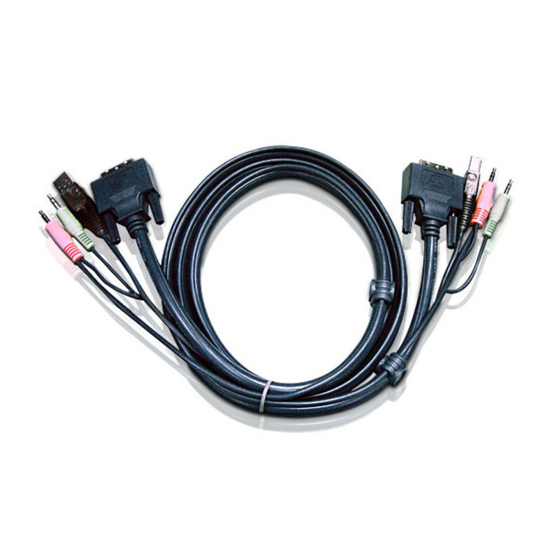 CABLE KVM DVI-D SINGLE LINK USB DE 3 M