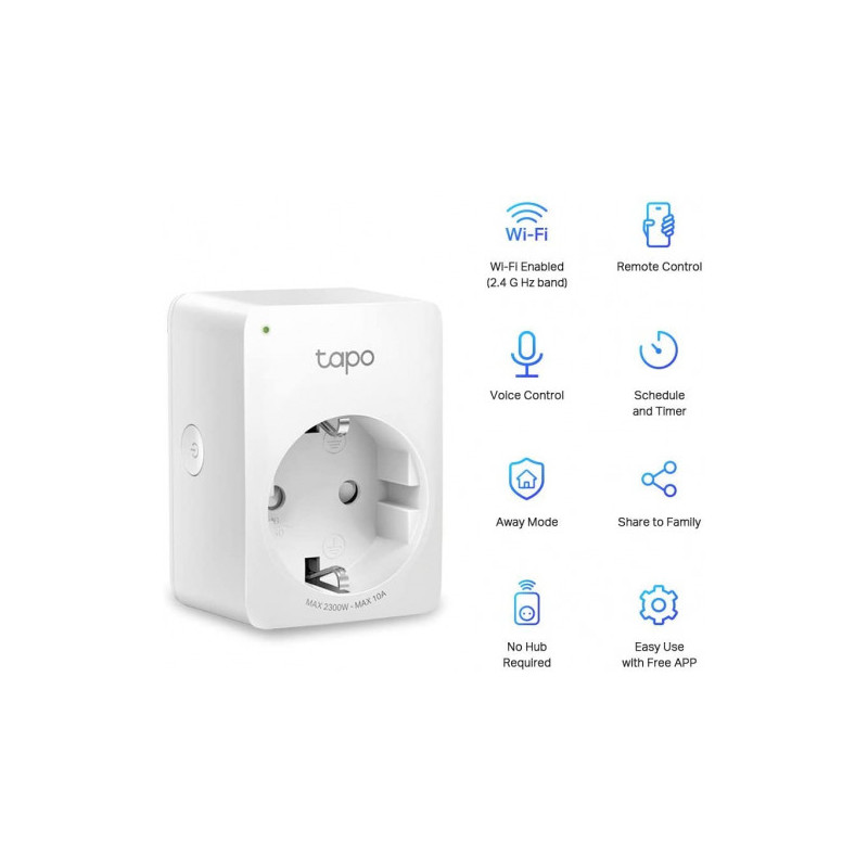 MINI SMART WI-FI SOCKET 2 PACK CTLR IN