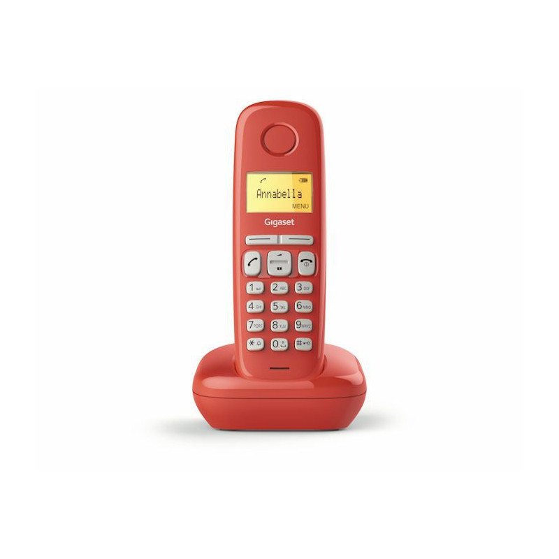 A170 TELÉFONO DECT ROJO IDENTIFICADOR DE LLAMADAS