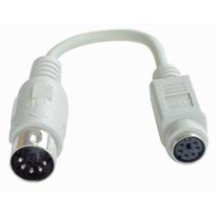 PS/2 - AT PORT ADAPTER CABLE CABLE PS/2 0,15 M 6-P MINI-DIN 5-P MINI-DIN GRIS