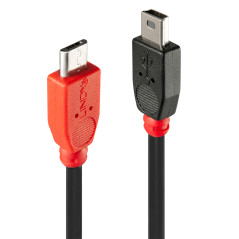 31717 CABLE USB 0,5 M USB 2.0 MINI-USB B MICRO-USB B NEGRO, ROJO