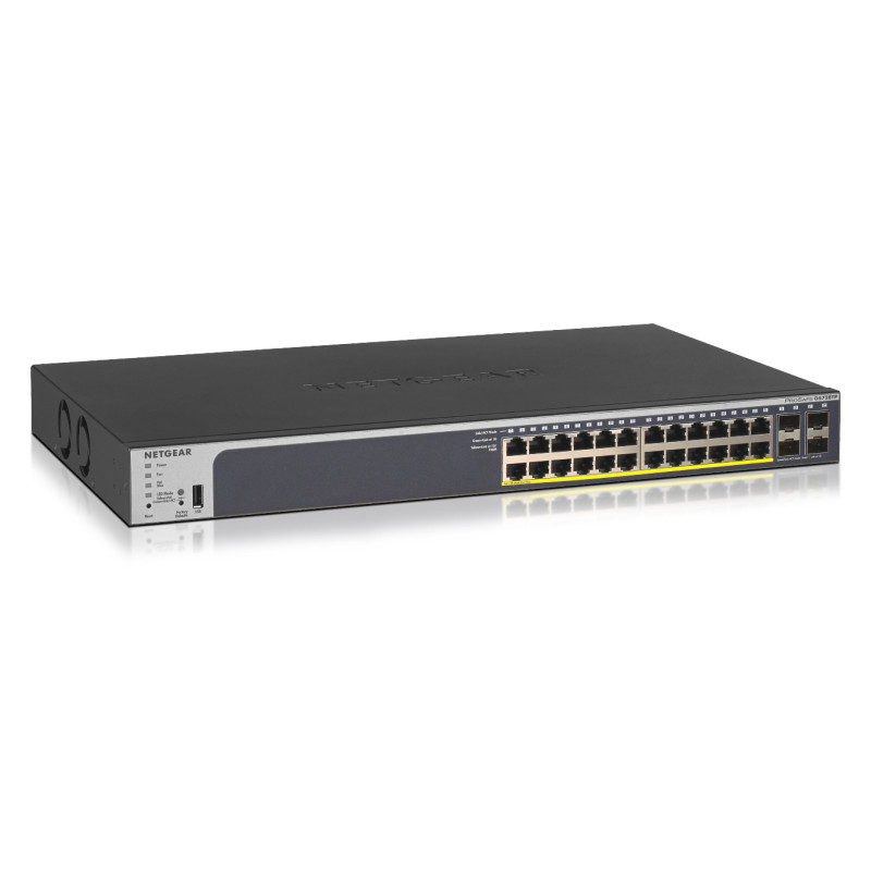 GS728TP GESTIONADO L2/L3/L4 GIGABIT ETHERNET (10/100/1000) ENERGÍA SOBRE ETHERNET (POE) 1U NEGRO