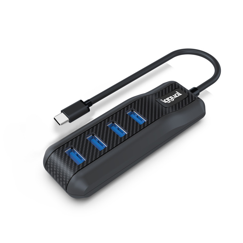 HUB TIPO C X 4 PUERTOS USB 3.1 CARBON