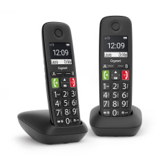 E290 DUO TELÉFONO DECT/ANALÓGICO IDENTIFICADOR DE LLAMADAS NEGRO