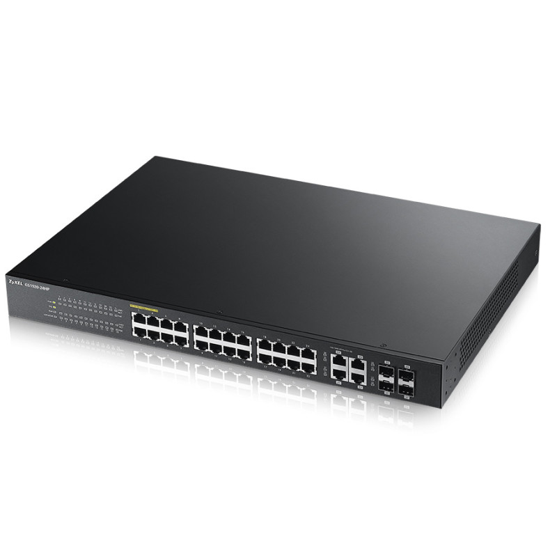 GS1920-24HP GESTIONADO L2 GIGABIT ETHERNET (10/100/1000) ENERGÍA SOBRE ETHERNET (POE) NEGRO