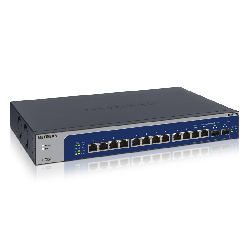 XS512EM GESTIONADO L2 10G ETHERNET (100/1000/10000) 1U AZUL, GRIS