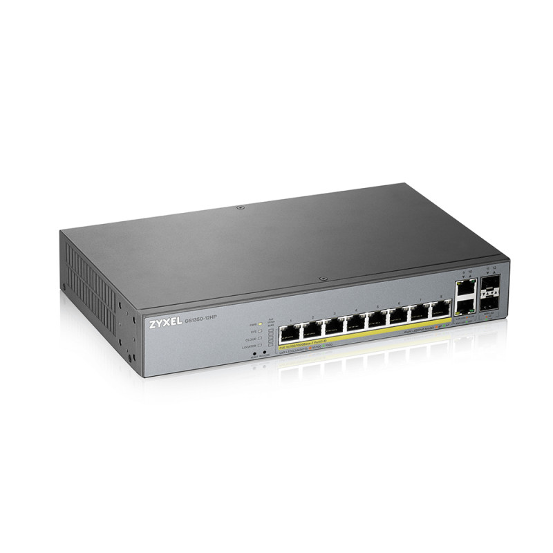 GS1350-12HP-EU0101F SWITCH GESTIONADO L2 GIGABIT ETHERNET (10/100/1000) ENERGÍA SOBRE ETHERNET (POE)