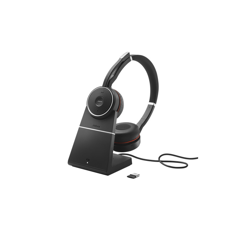 EVOLVE 75 AURICULARES INALÁMBRICO Y ALÁMBRICO DIADEMA LLAMADAS/MÚSICA BLUETOOTH BASE DE CARGA NEGRO