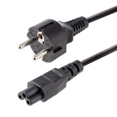 CABLE DE 3M DE ALIMENTACIÓN DE REPUESTO PARA ORDENADOR PORTÁTIL, EU SCHUKO A C5, 2,5A 250V, 18AWG, PARA CARGADOR DE PORT