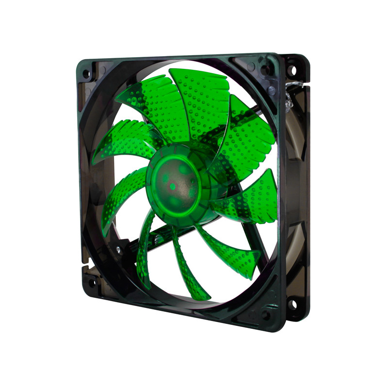 COOLFAN 120 LED CARCASA DEL ORDENADOR VENTILADOR 12 CM NEGRO, VERDE