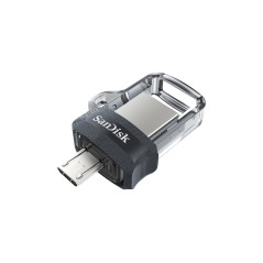 ULTRA DUAL M3.0 UNIDAD FLASH USB 32 GB USB TYPE-A / MICRO-USB 3.2 GEN 1 (3.1 GEN 1) NEGRO, PLATA, TRANSPARENTE