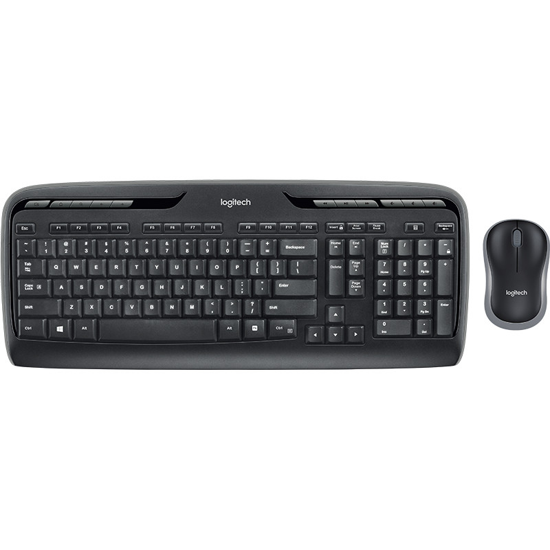 MK330 TECLADO RF INALÁMBRICO QWERTY ESPAÑOL NEGRO, GRIS