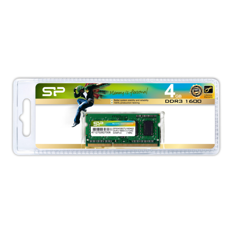 SP004GBSTU160N02 MÓDULO DE MEMORIA 4 GB DDR3 1600 MHZ