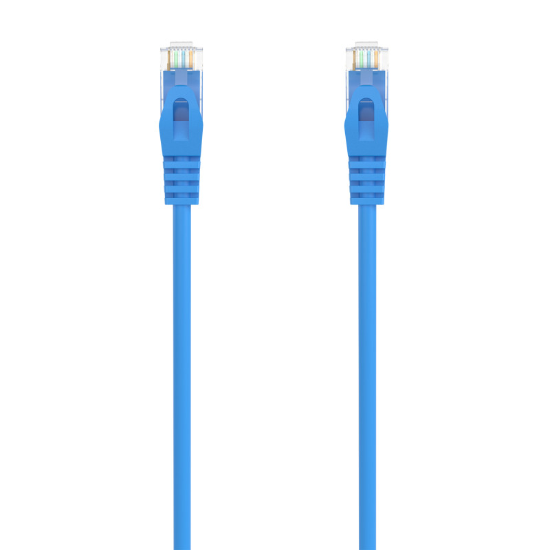 CABLE DE RED LATIGUILLO RJ45 LSZH CAT.6A 500 MHZ UTP AWG24, AZUL, 0.5M