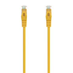 CABLE DE RED LATIGUILLO RJ45 LSZH CAT.6A 500 MHZ UTP AWG24, AMARILLO, 0.5M