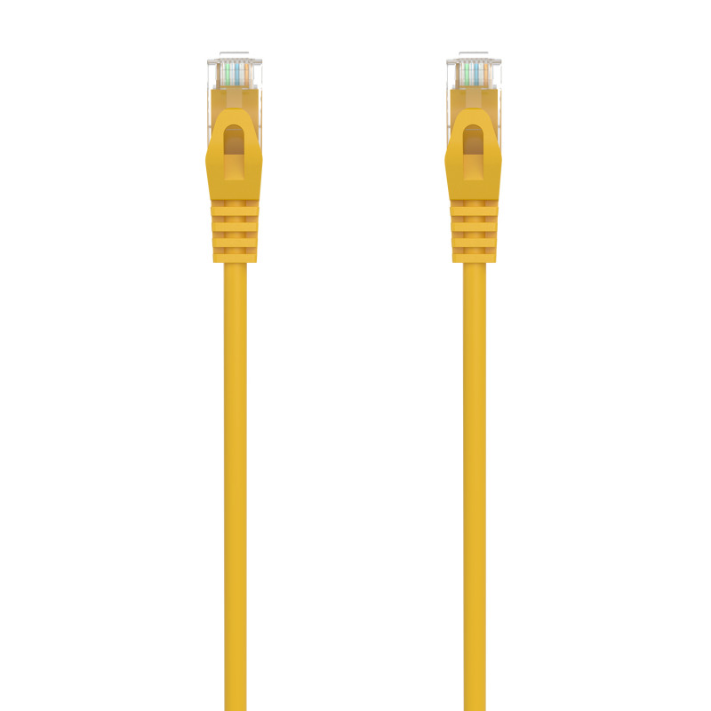 CABLE DE RED LATIGUILLO RJ45 LSZH CAT.6A 500 MHZ UTP AWG24, AMARILLO, 0.5M