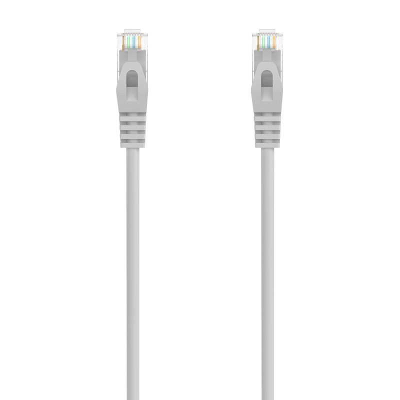 CABLE DE RED LATIGUILLO RJ45 LSZH CAT.6A 500 MHZ UTP AWG24, GRIS, 30CM