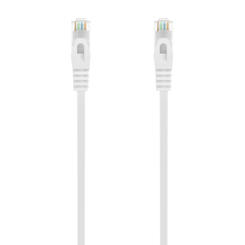 CABLE DE RED LATIGUILLO RJ45 LSZH CAT.6A 500 MHZ UTP AWG24, BLANCO, 30CM