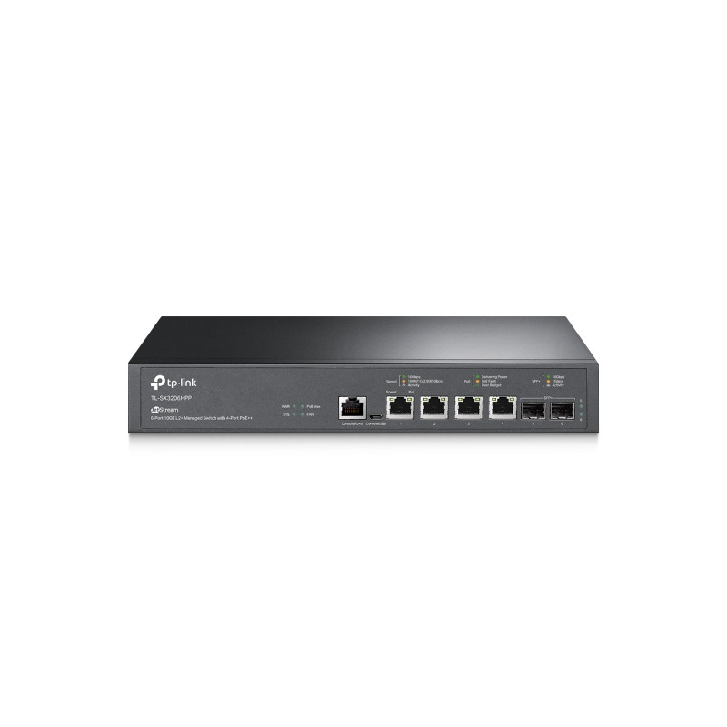 TL-SX3206HPP SWITCH GESTIONADO L2+ 10G ETHERNET (100/1000/10000) ENERGÍA SOBRE ETHERNET (POE) NEGRO