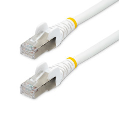 CABLE DE 5M DE RED ETHERNET CAT6A - BLANCO - LOW SMOKE ZERO HALOGEN (LSZH) - 10GBE - 500MHZ - POE++ DE 100W - SNAGLESS S