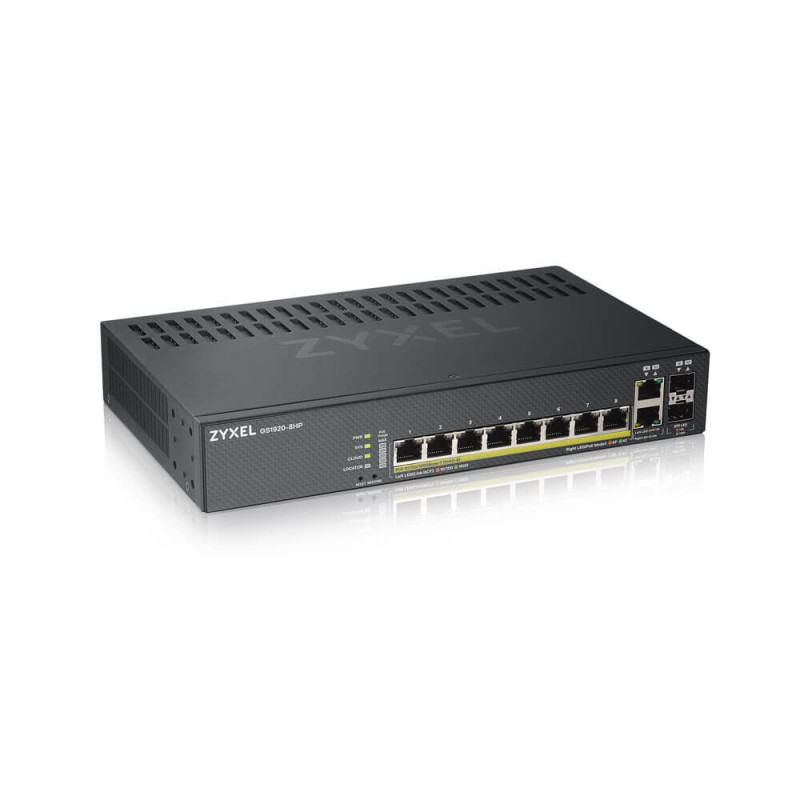 GS1920-8HPV2 GESTIONADO GIGABIT ETHERNET (10/100/1000) ENERGÍA SOBRE ETHERNET (POE) NEGRO