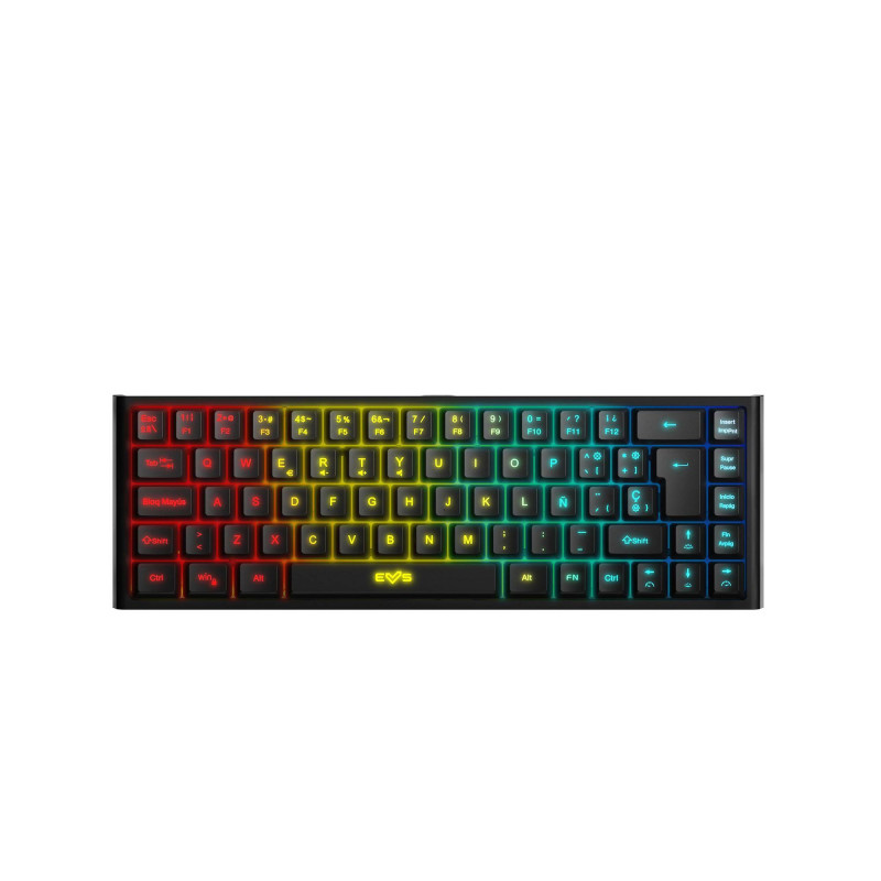 454846 TECLADO RF INALÁMBRICO QWERTY NEGRO