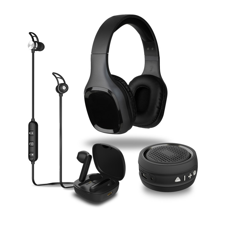 BTC-413 AURICULAR Y CASCO INALÁMBRICO DIADEMA, DENTRO DE OÍDO LLAMADAS/MÚSICA BLUETOOTH NEGRO