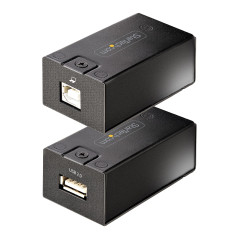 EXTENSOR USB 2.0 POR CABLE CAT5E/CAT6 (RJ45) - JUEGO ADAPTADOR DE USB POR ETHERNET DE 150M - ALARGADOR USB ALIMENTADO EX