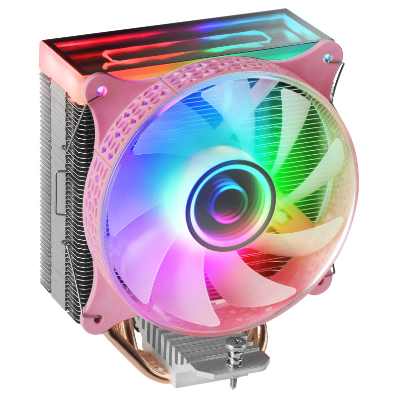 MCPU-VR ROSA DISIPADOR CPU DOBLE ESPEJO INFINITO ARGB 4 HEATPIPES HCT TDP 180W VENTILADOR ULTRA-SILE