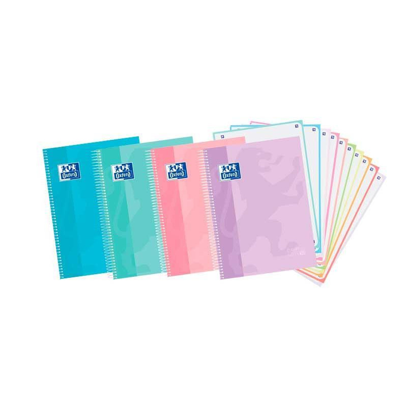 CUADERNO OXFORD "EUROPEANBOOK 10 TOUCH" A4+ 150h COLORES PASTEL