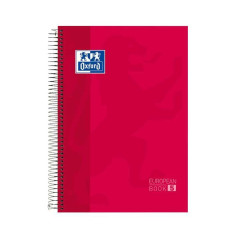 CUADERNO OXFORD "CLASSIC: EUROPEANBOOK 5" A4+ 120h TAPA EXTRADURA ROJO