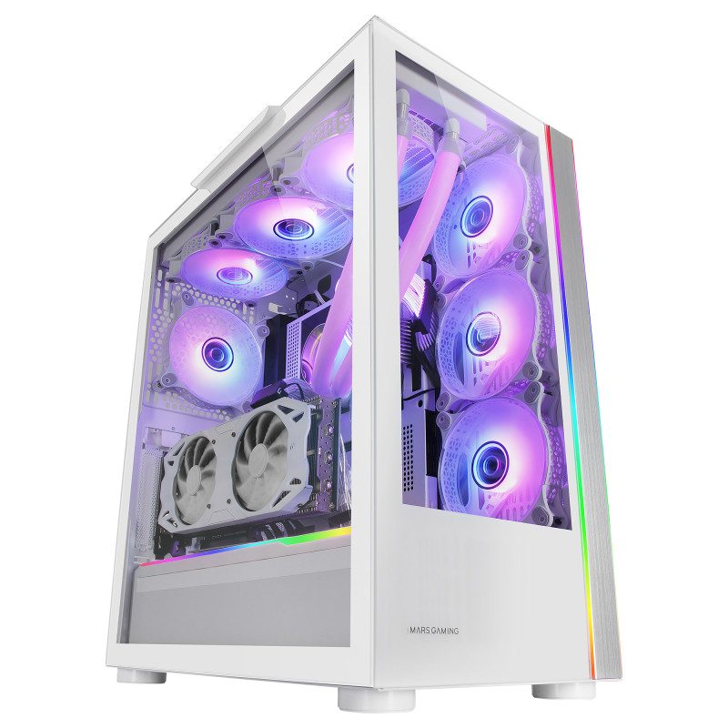 MC-ULTRA BLANCO TORRE GAMING CUSTOM XXL E-ATX DOBLE TIRA LED ARGB DOBLE VENTANA CRISTAL TEMPLADO EST