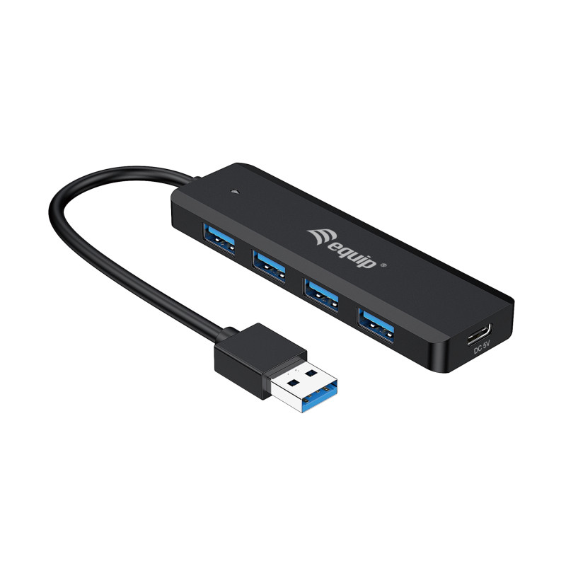 128959 HUB DE INTERFAZ USB 3.2 GEN 1 (3.1 GEN 1) TYPE-A 5000 MBIT/S NEGRO