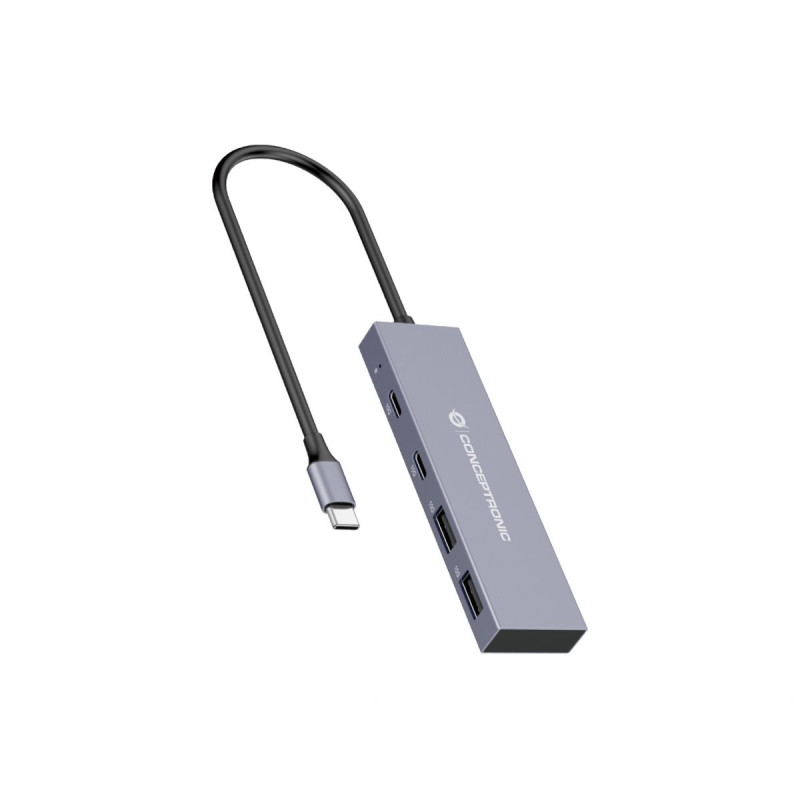HUBBIES13G HUB DE INTERFAZ USB 3.2 GEN 2 (3.1 GEN 2) TYPE-C 10000 MBIT/S GRIS