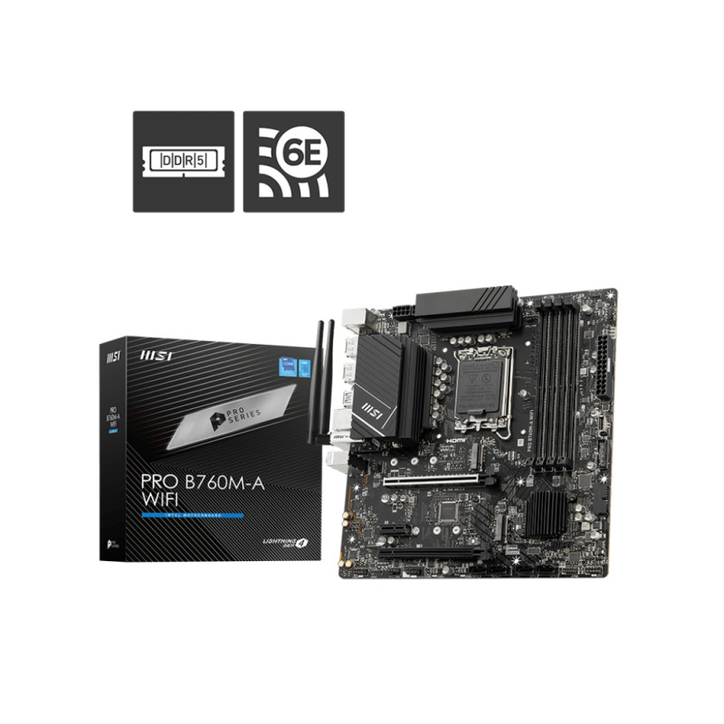 MB PRO B760M-A WIFI INTEL B760 LGA 1700 MICRO ATX