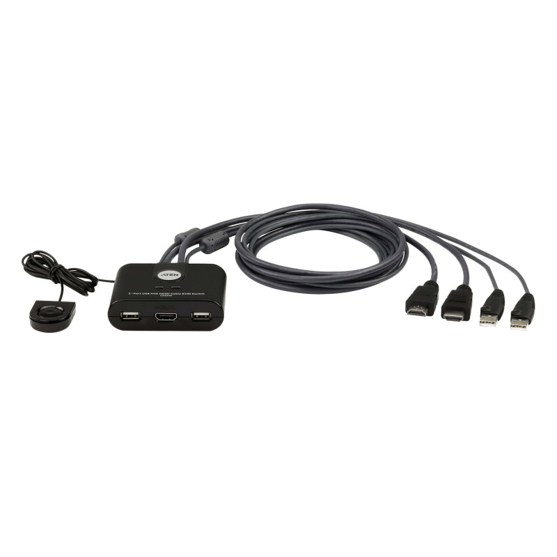 SWITCH KVM USB FHD HDMI DE 2 PUERTOS EN FORMATO CABLE