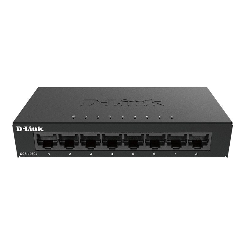 DGS-108GL NO ADMINISTRADO GIGABIT ETHERNET (10/100/1000) NEGRO