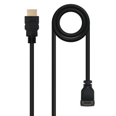 CABLE HDMI ACODADO V1.4 (ALTA VELOCIDAD / HEC), A/M-A/M, 1.8 M