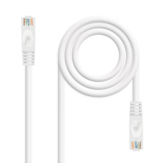 CABLE DE RED LATIGUILLO RJ45 LSZH CAT.6A UTP AWG24, BLANCO, 2.0M