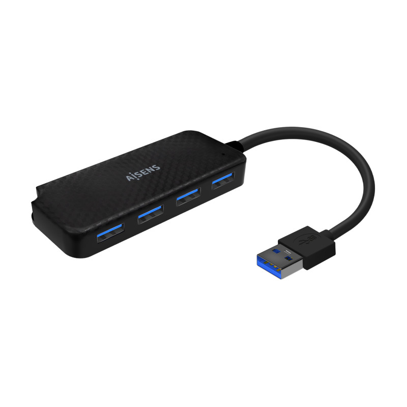 HUB USB 3.0, TIPO A/M-4X TIPO A/H, NEGRO, 15CM