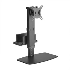 SOPORTE DE MESA ECO GIRATORIO E INCLINABLE PARA MONITOR/TV Y MINI PC 8KG DE 17-32, NEGRO