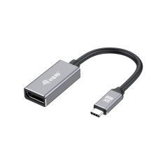 133493 ADAPTADOR DE CABLE DE VÍDEO 0,15 M USB TIPO C DISPLAYPORT NEGRO, GRIS