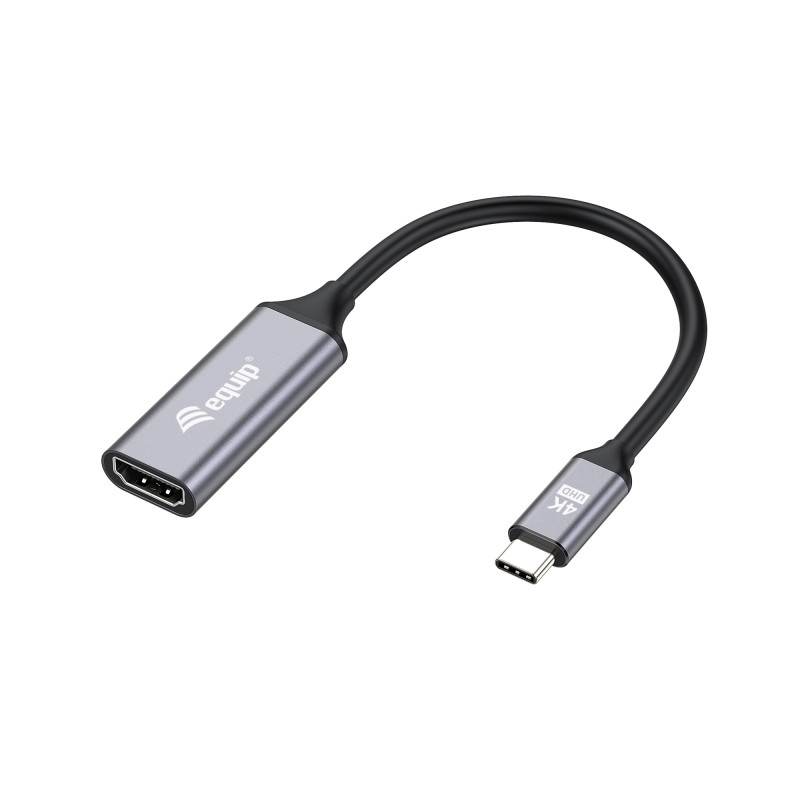 133491 ADAPTADOR DE CABLE DE VÍDEO 0,15 M USB TIPO C HDMI NEGRO, GRIS