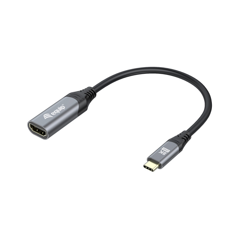 133492 ADAPTADOR DE CABLE DE VÍDEO 0,15 M USB TIPO C HDMI NEGRO, GRIS